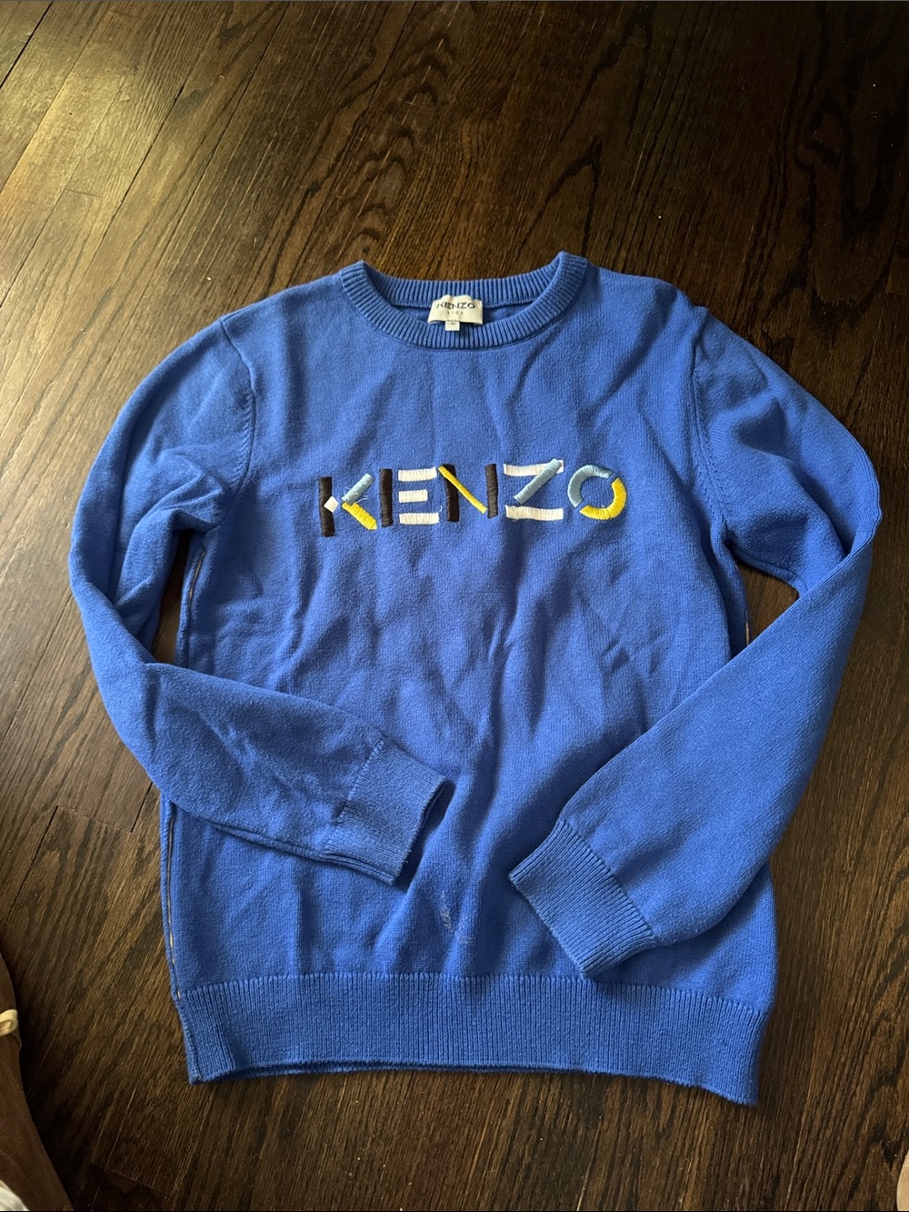 Kenzo Royal Blue Logo Crewneck Sweater